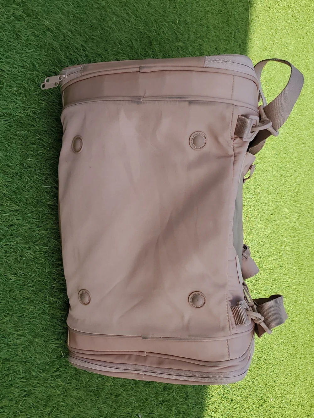 Maxbone All-In-One Travel Pet Carrier - Light Camel/Pink
